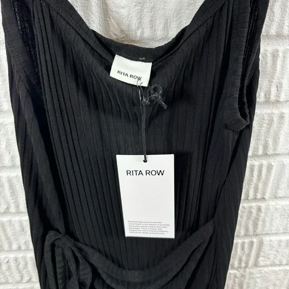 Rita Row Lina Knit Jumpsuit Black NWT Medium